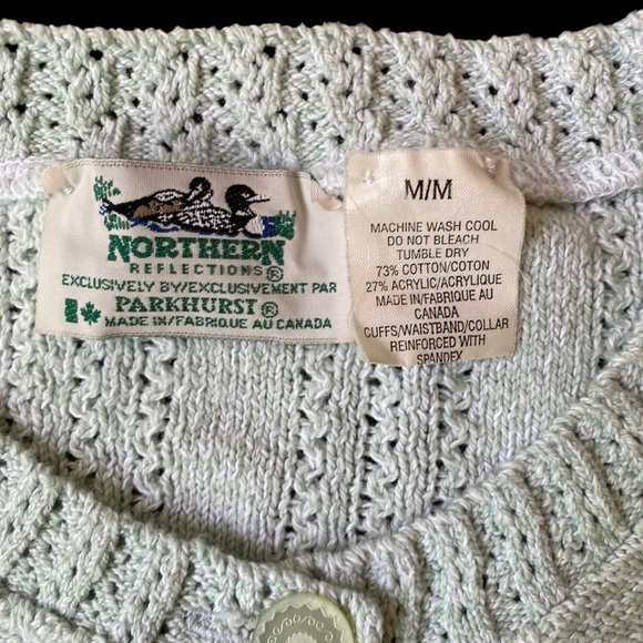 Vintage Northern Reflections Women's Blend Button Front Cardigan Sweater SZ M - Picture 3 of 11